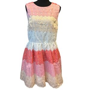 Betsey Johnson Ombre Lace Drop Waist Fit Flare Dress Size 14 Flirty, Whimsifairy